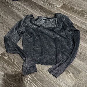 Hollister Shimmering Black Long Sleeve Top